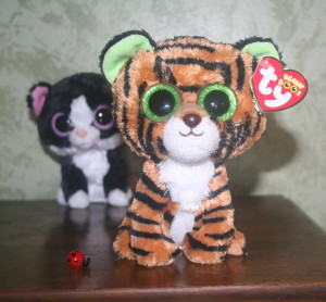 Plush tiger & his pals Kinney and Lady bug
